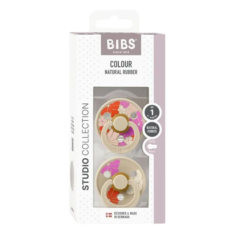 Bibs Pacifier Studio Colour 2pack latex Morning Bloom size 1