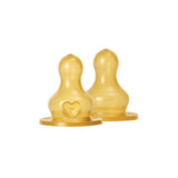 Bibs Baby Bottle Nipple Round Latex 2 Pack Slow Flow Brown