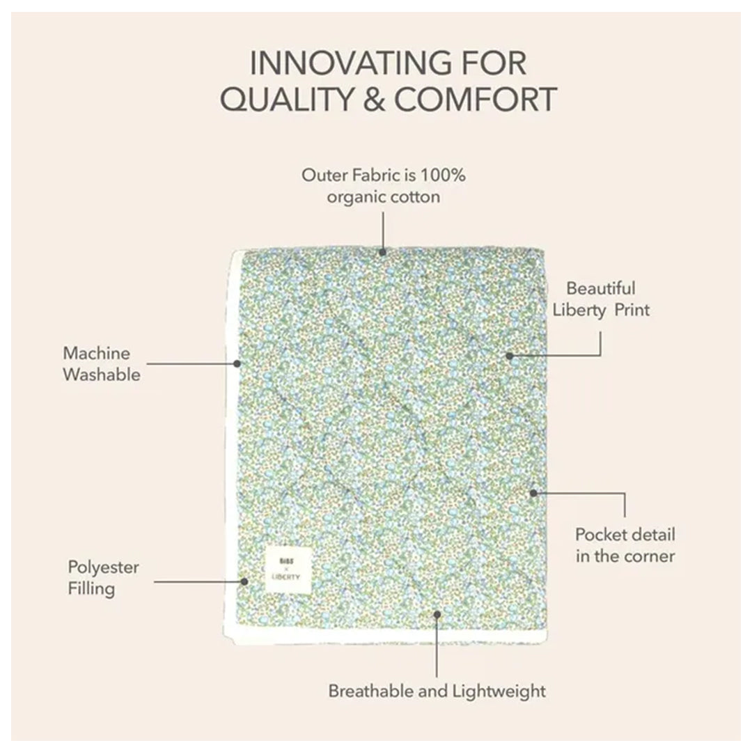 Bibs X Liberty Quilted Blanket Ivory