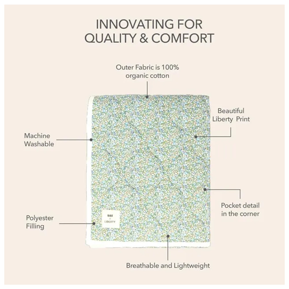 Bibs X Liberty Quilted Blanket Ivory — view 2