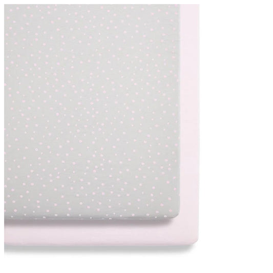 Snuz 2pack Crib Fitted Sheets / مجموعة ملاءات سرير الأطفال من سنوز مكونة من قطعتين