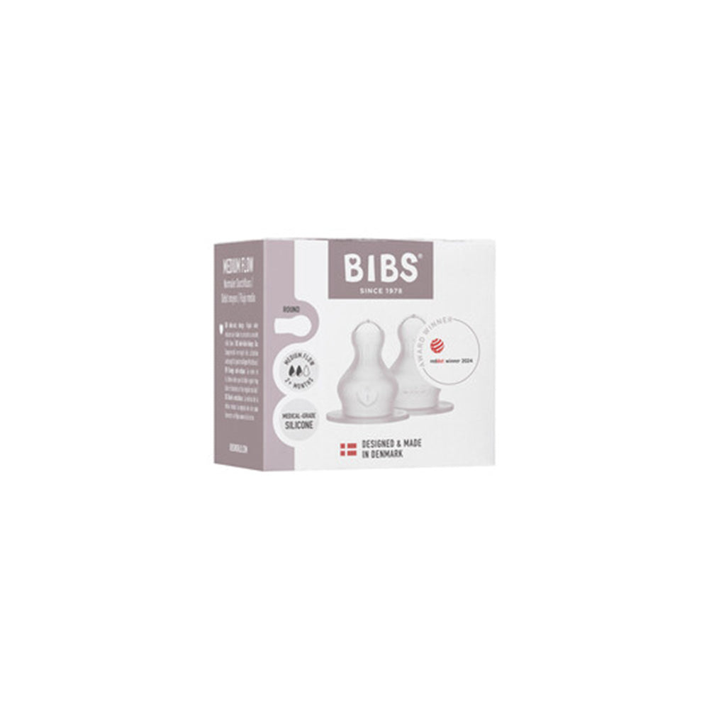 Bibs Baby Bottle Nipple Round Silicone 2 pack — view 3