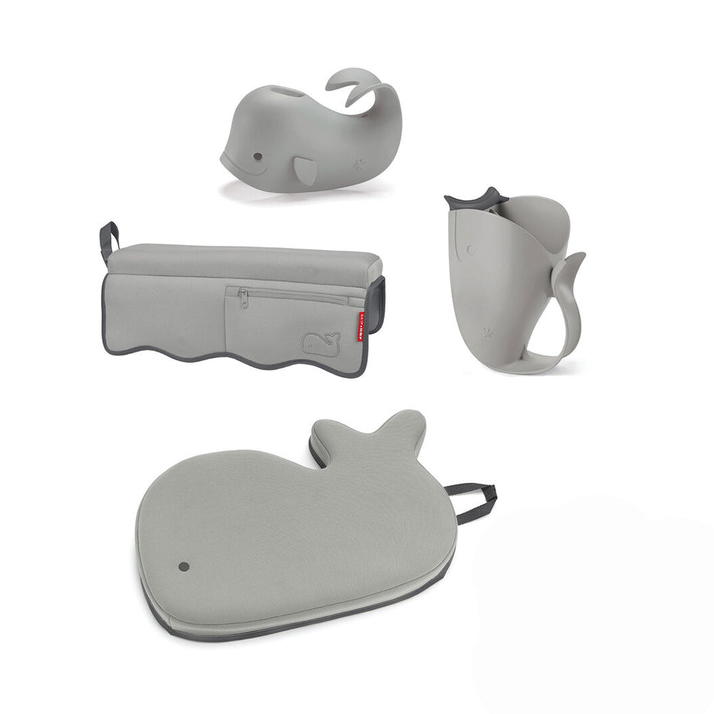 SkipHop Moby Bathtime Essentials Grey -سكيب هوب موبي باث تايم إسينشالز، رمادي