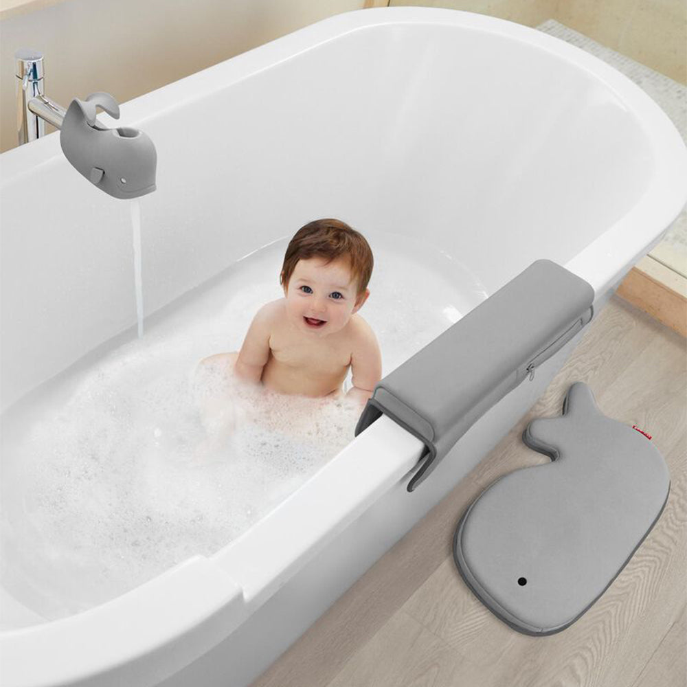 SkipHop Moby Bathtime Essentials Grey -سكيب هوب موبي باث تايم إسينشالز، رمادي