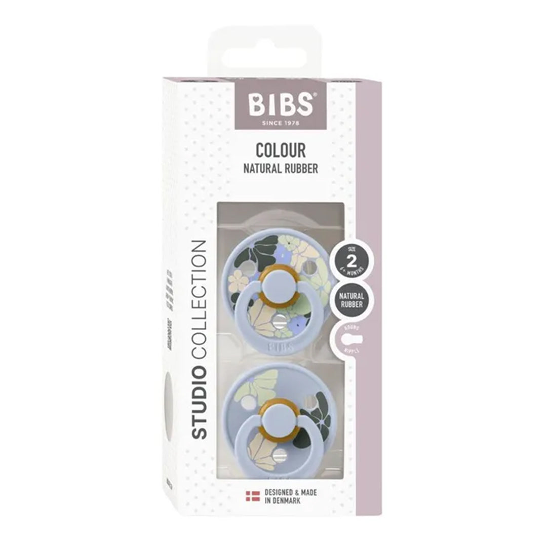 Bibs Pacifier Studio Colour 2 Pack Morning Bloom latex Size 2