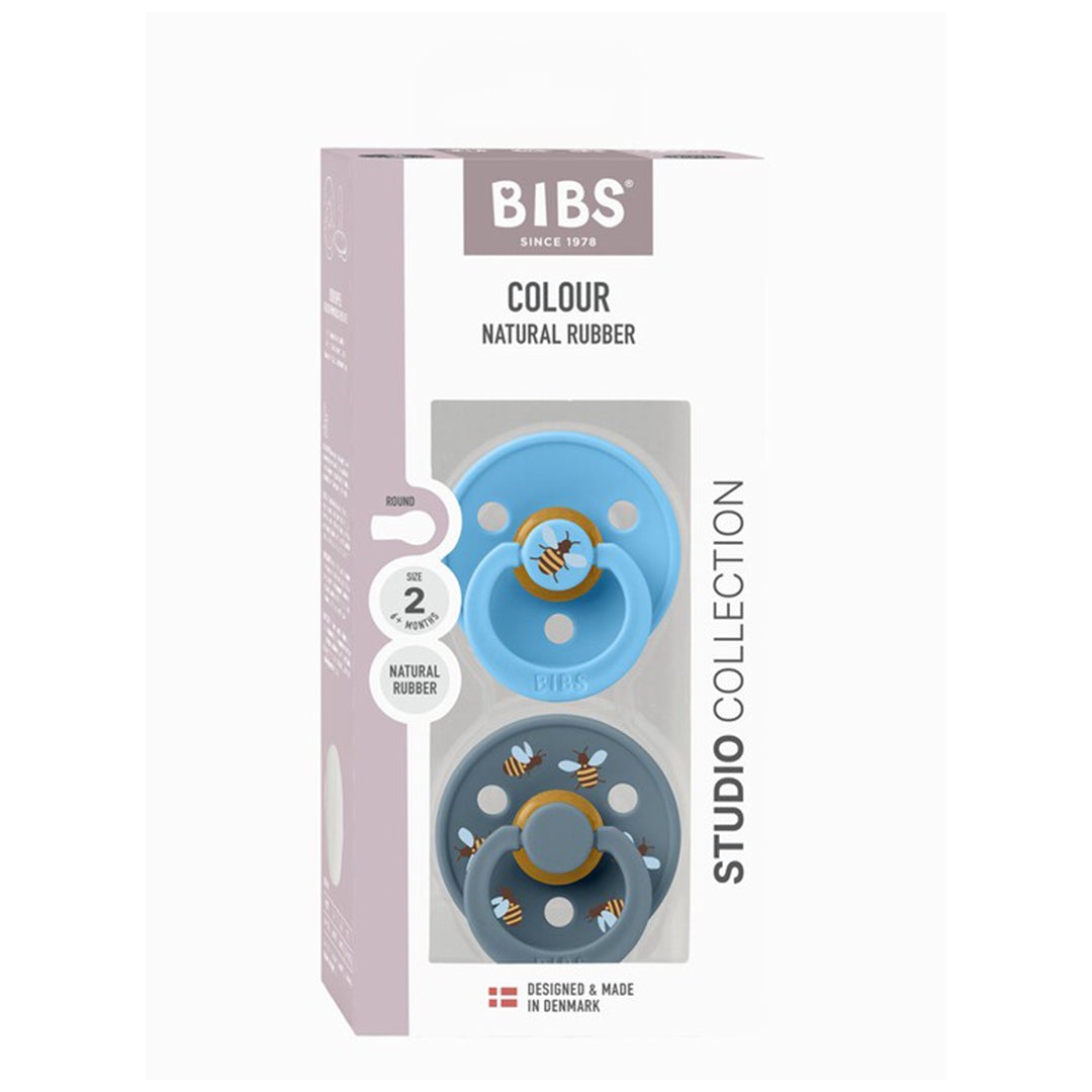 Bibs Pacifier Studio Colour 2 Pack Bumble Bee latex size 2  2pack