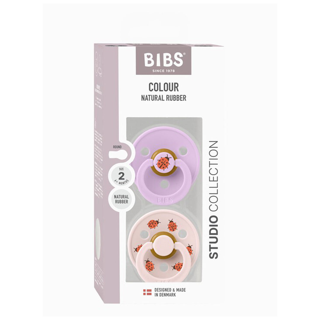 Bibs Pacifier Studio Colour 2 Pack LadyBug Latex Size 2  2pack