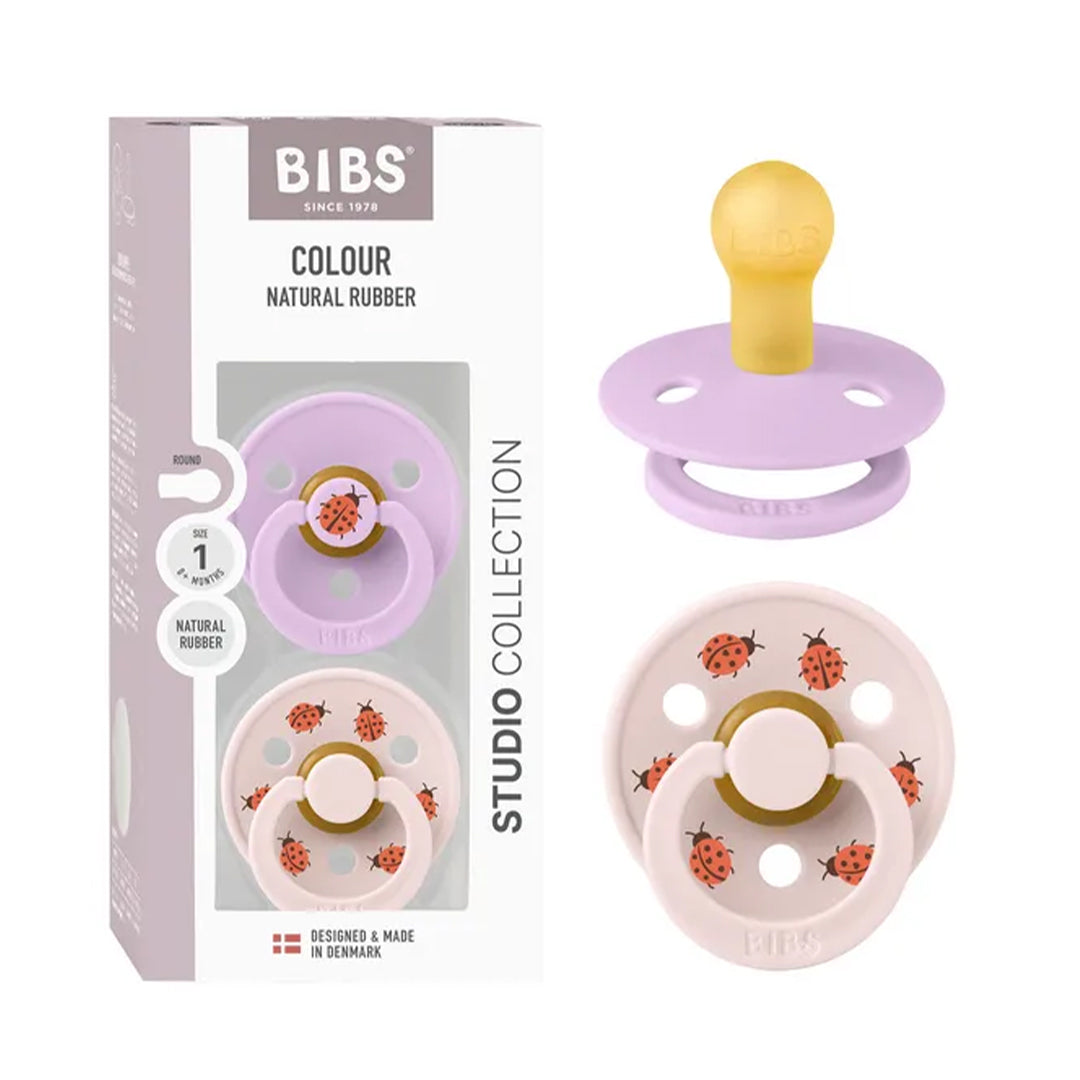 Bibs Pacifier Studio Color 2 Pack Lady Bug size 1  2pack