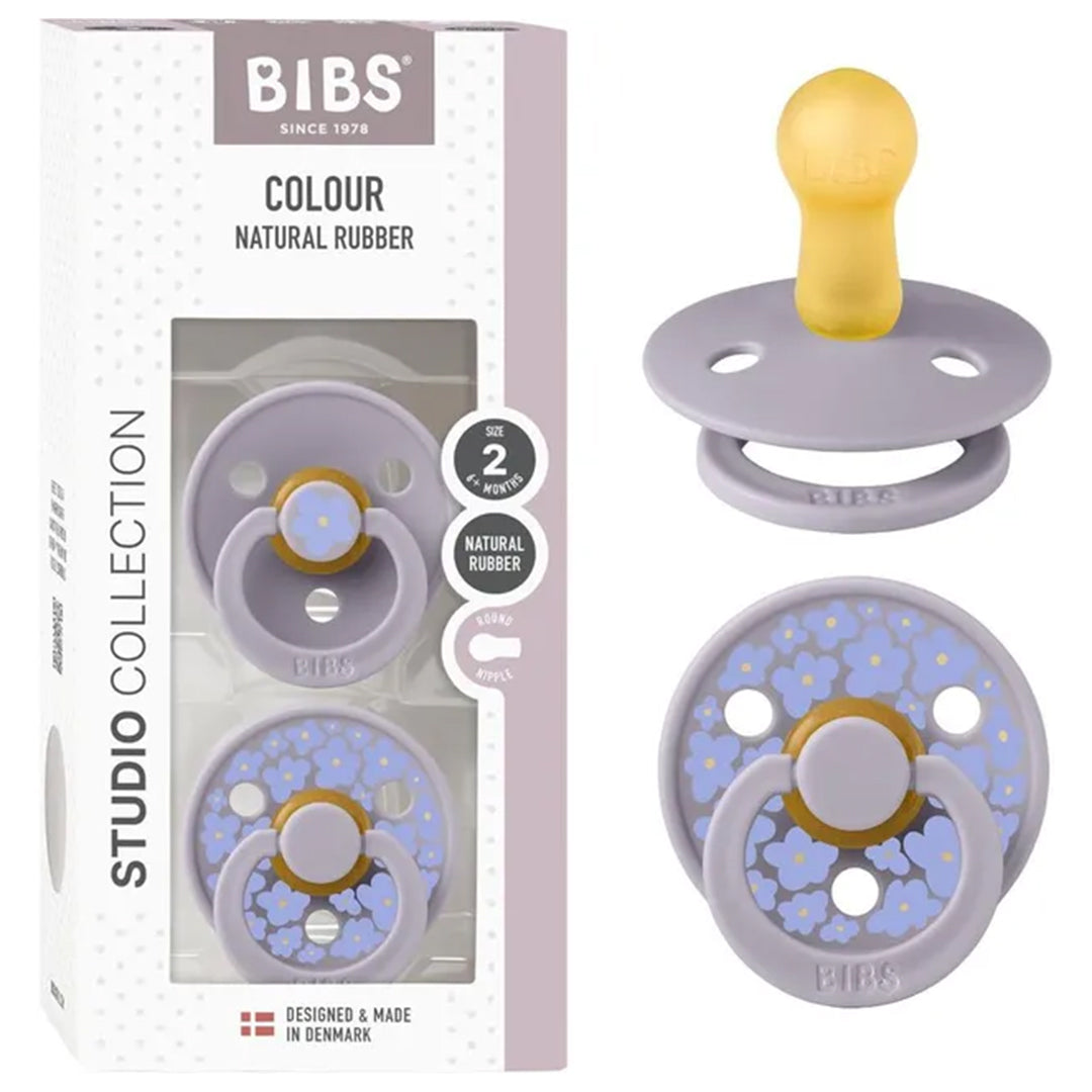 BIbs Pacifier Studio Colour 2 Pack Jasmine Latex Size 2