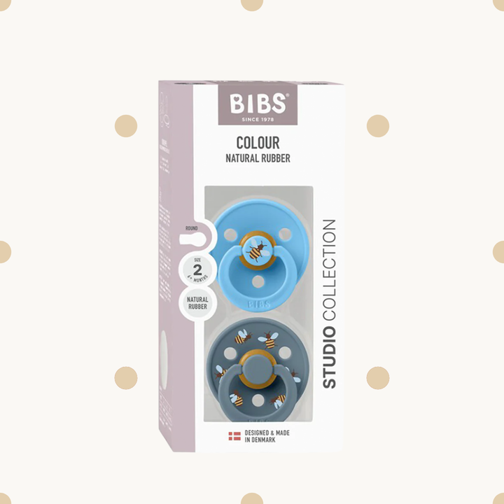Bibs Pacifier Studio Colour 2 Pack Bumble Bee latex