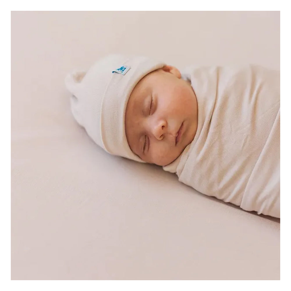 Little Unicorn Stretch Knit Swaddle and Hat Set — view 2