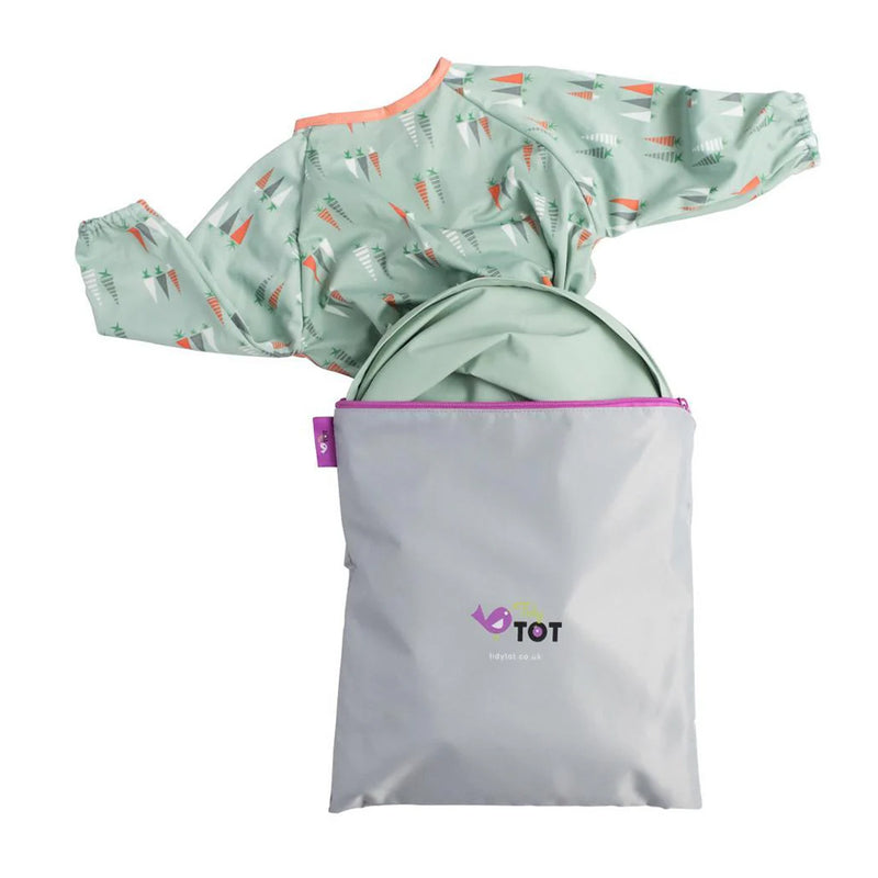 Tidy Tot Bib & Tray Kit with Bag Sage Green