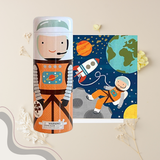 Petit Collage Tin Canister Puzzle — Into Space