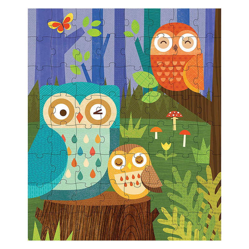 Tin Can Puzzle Owl Family