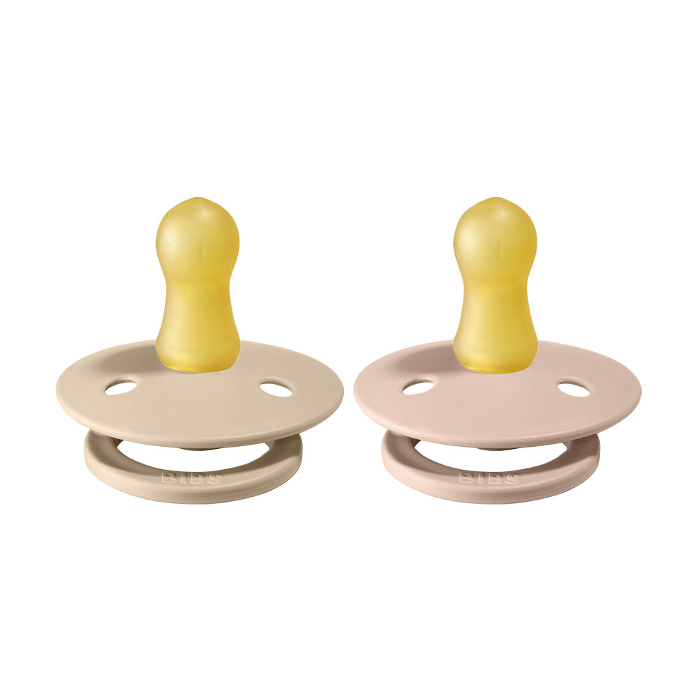 BIBS Natural Rubber Pacifier 2 Pack Size 1