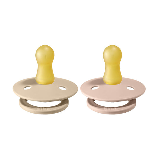 BIBS Natural Rubber Pacifier 2 Pack Size 1