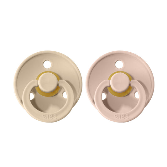 BIBS Natural Rubber Pacifier 2 Pack Size 1
