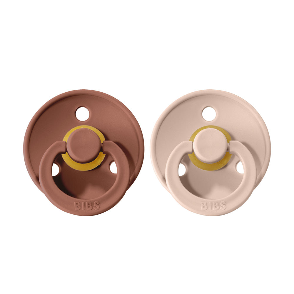 BIBS Natural Rubber Pacifier 2 Pack Size 1