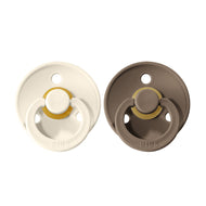 BIBS Natural Rubber Pacifier 2 Pack Size 1