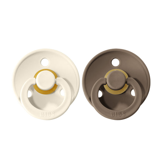 BIBS Natural Rubber Pacifier 2 Pack Size 1