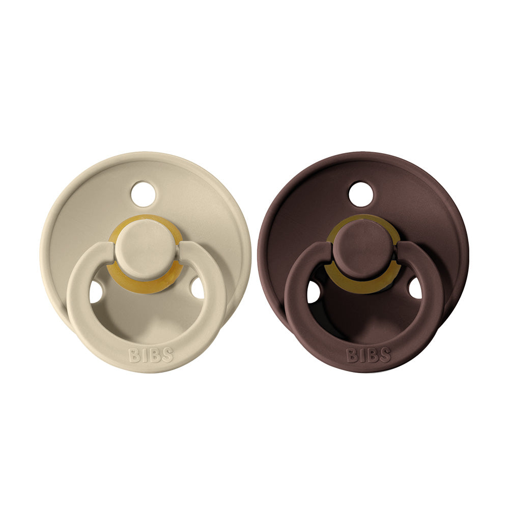 BIBS Natural Rubber Pacifier 2 Pack Size 1