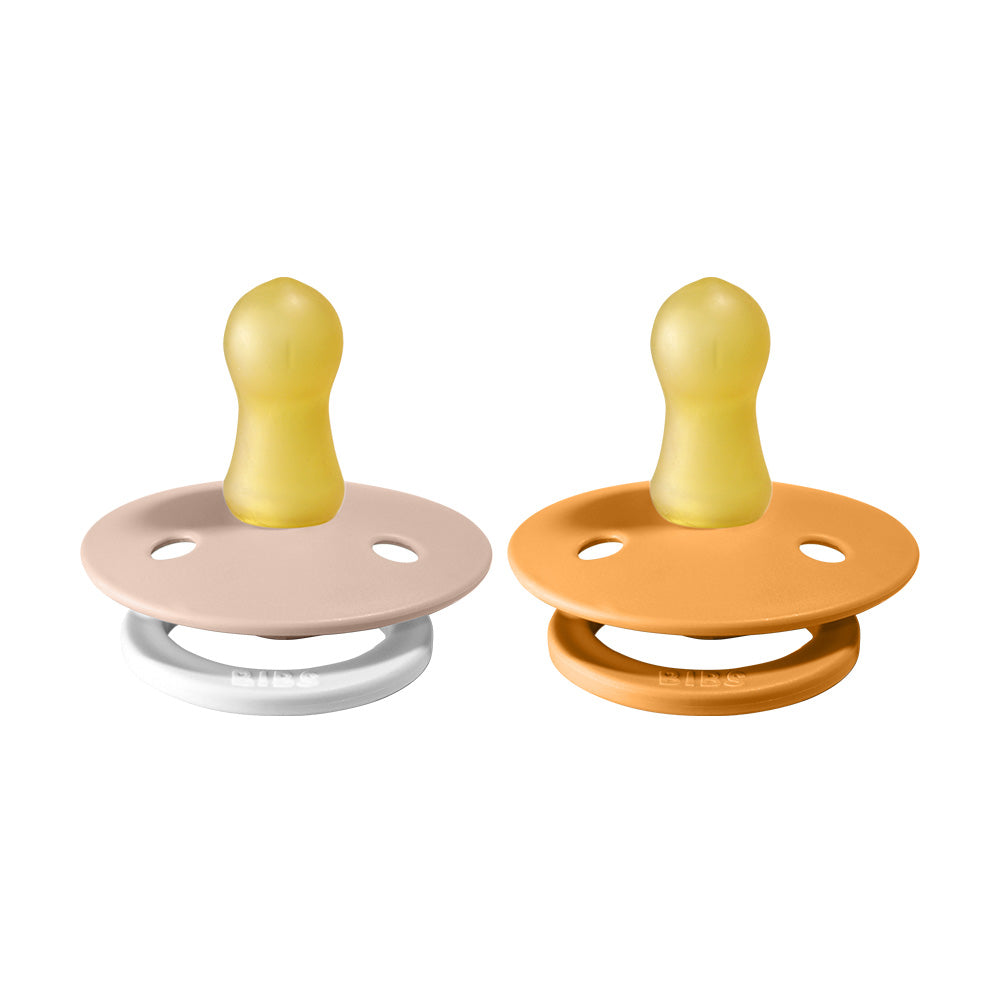 BIBS Natural Rubber Pacifier 2 Pack Size 1