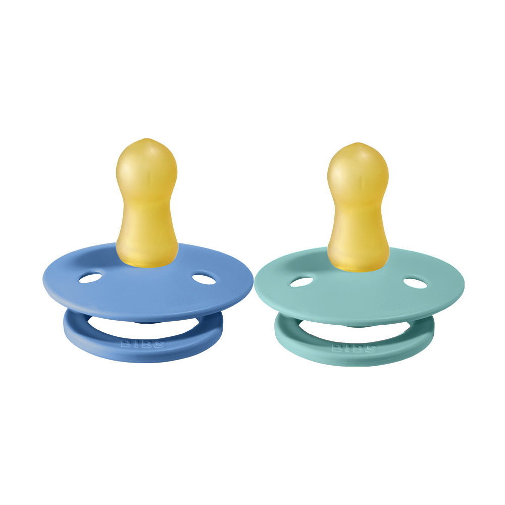 BIBS Natural Rubber Pacifier 2 Pack Size 1