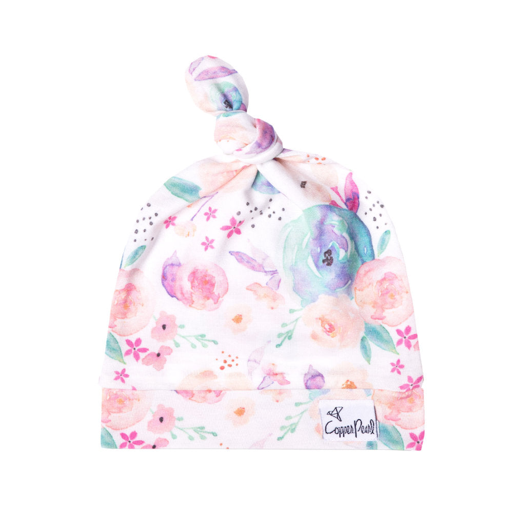 Copper Pearl Top Knot Hat / قبعة بعقدة علوية من اللؤلؤ النحاسي