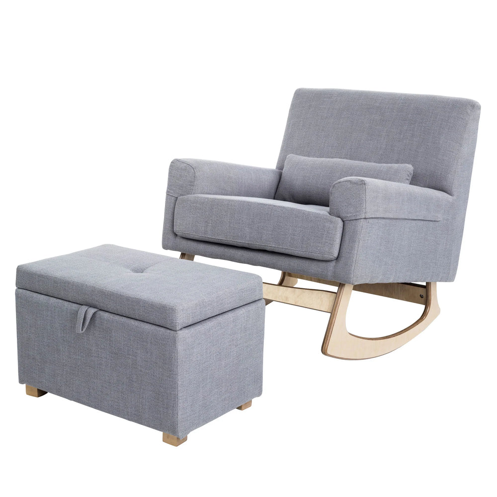 Gaia Serena Rocking Chair & Footstool — Dove