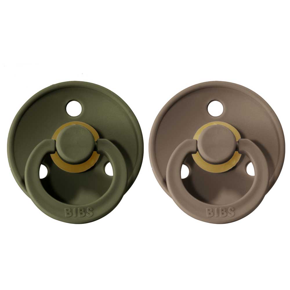 BIBS Natural Rubber Pacifier 2 Pack Size 1