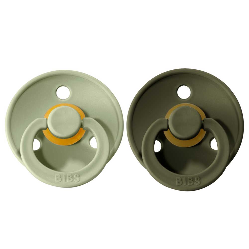 BIBS Natural Rubber Pacifier 2 Pack Size 1