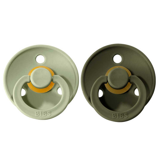 BIBS Natural Rubber Pacifier 2 Pack Size 1