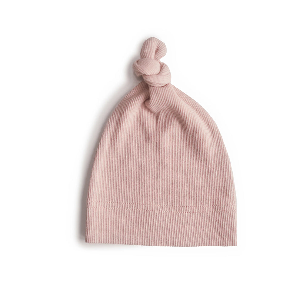 Mushie Ribbed Baby Beanie — view 6