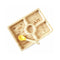 Citron Toddler Square Bamboo Plate  with spoon (without suction)