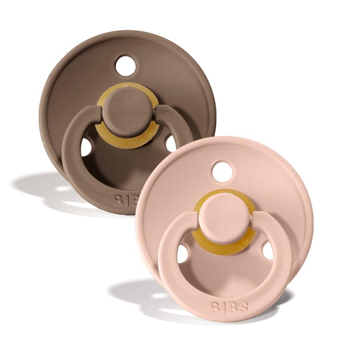 BIBS Natural Rubber Pacifier 2 Pack Size 1
