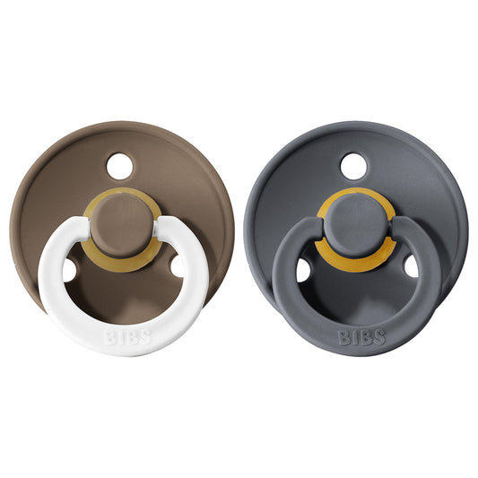BIBS Natural Rubber Pacifier 2 Pack Size 1