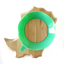 Citron Baby Bamboo Suction Plate with Spoon — view 3