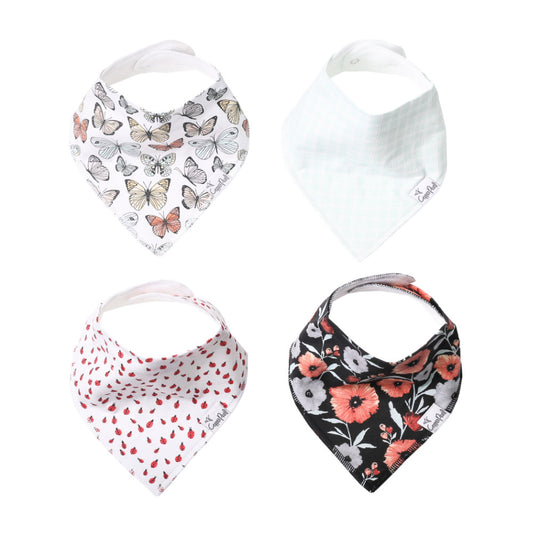 Copper Pearl Bandana Bibs 4 Pack / صدريات باندانا لؤلؤية نحاسية مكونة من 4 قطع