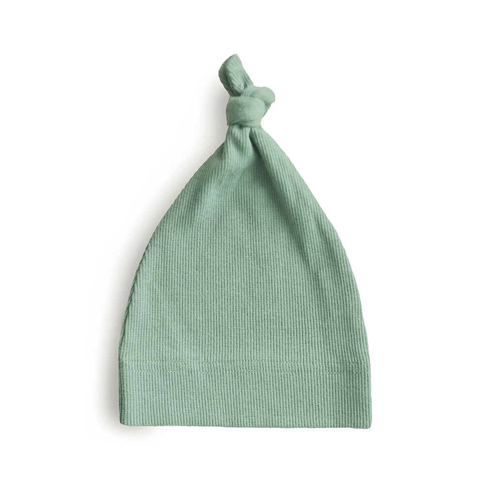 Mushie Ribbed Baby Beanie — view 5