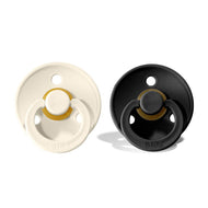 BIBS Natural Rubber Pacifier 2 Pack Size 1