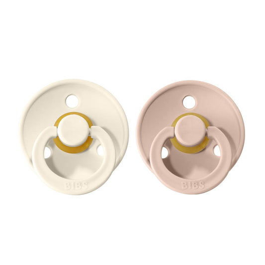 BIBS Natural Rubber Pacifier 2 Pack Size 1