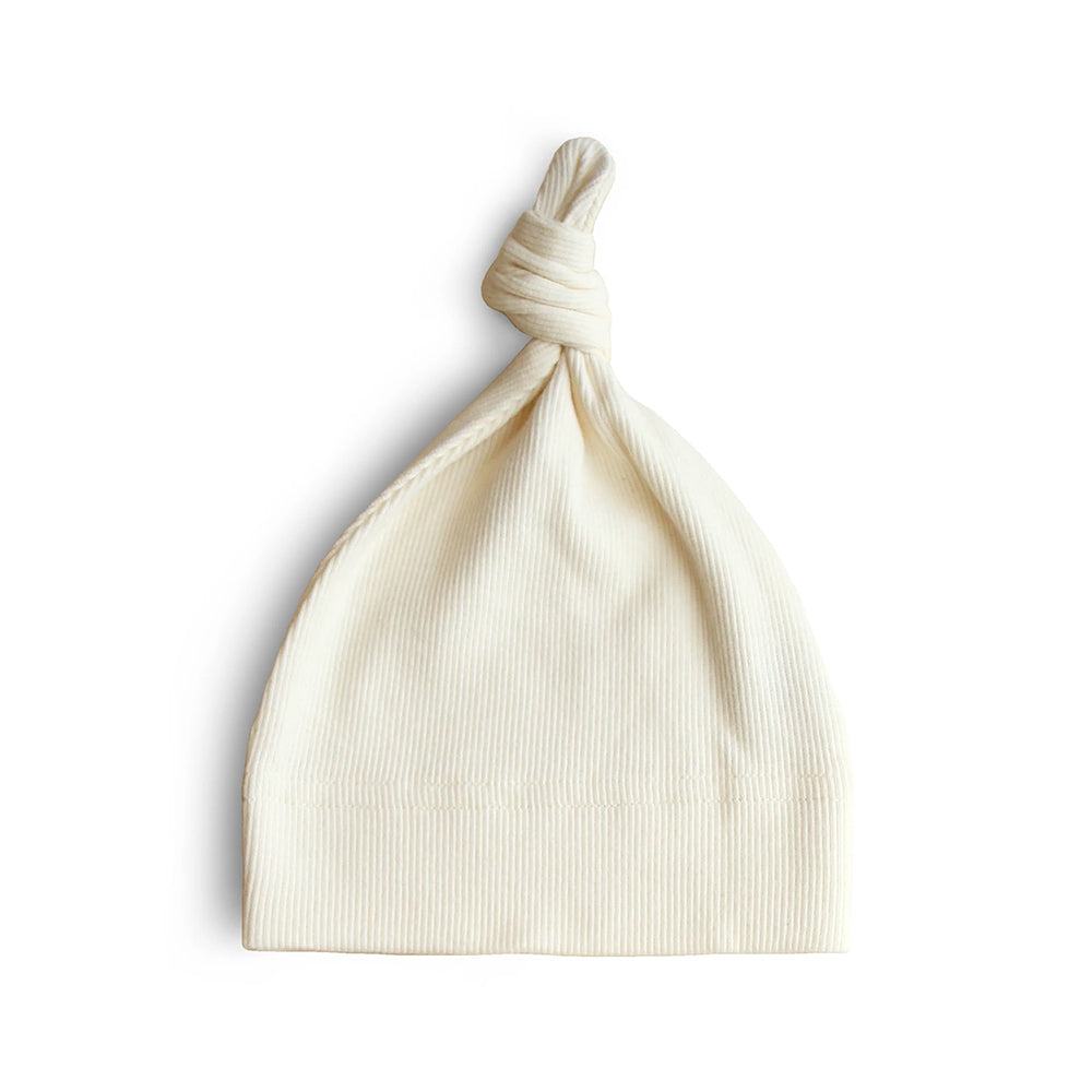 Mushie Ribbed Baby Beanie — view 2