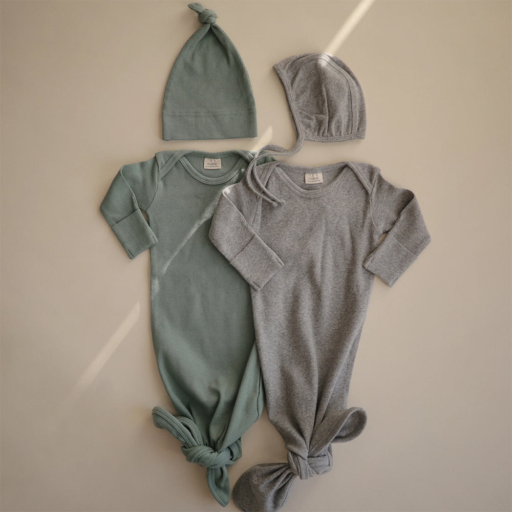Mushie Ribbed Baby Beanie / قبعة أطفال مضلعة من موشي