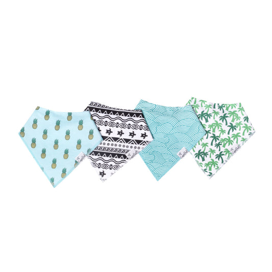 Copper Pearl Bandana Bibs 4 Pack / صدريات باندانا لؤلؤية نحاسية مكونة من 4 قطع