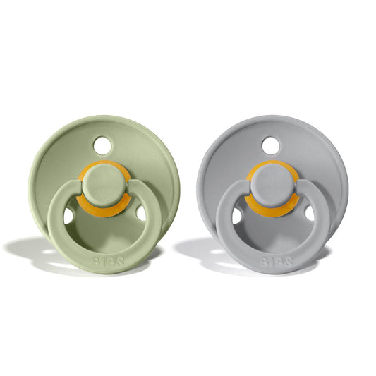 BIBS Natural Rubber Pacifier 2 Pack Size 1