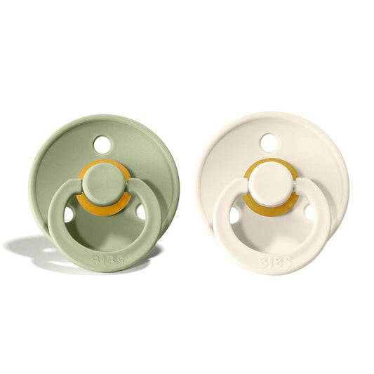 BIBS Natural Rubber Pacifier 2 Pack Size 1