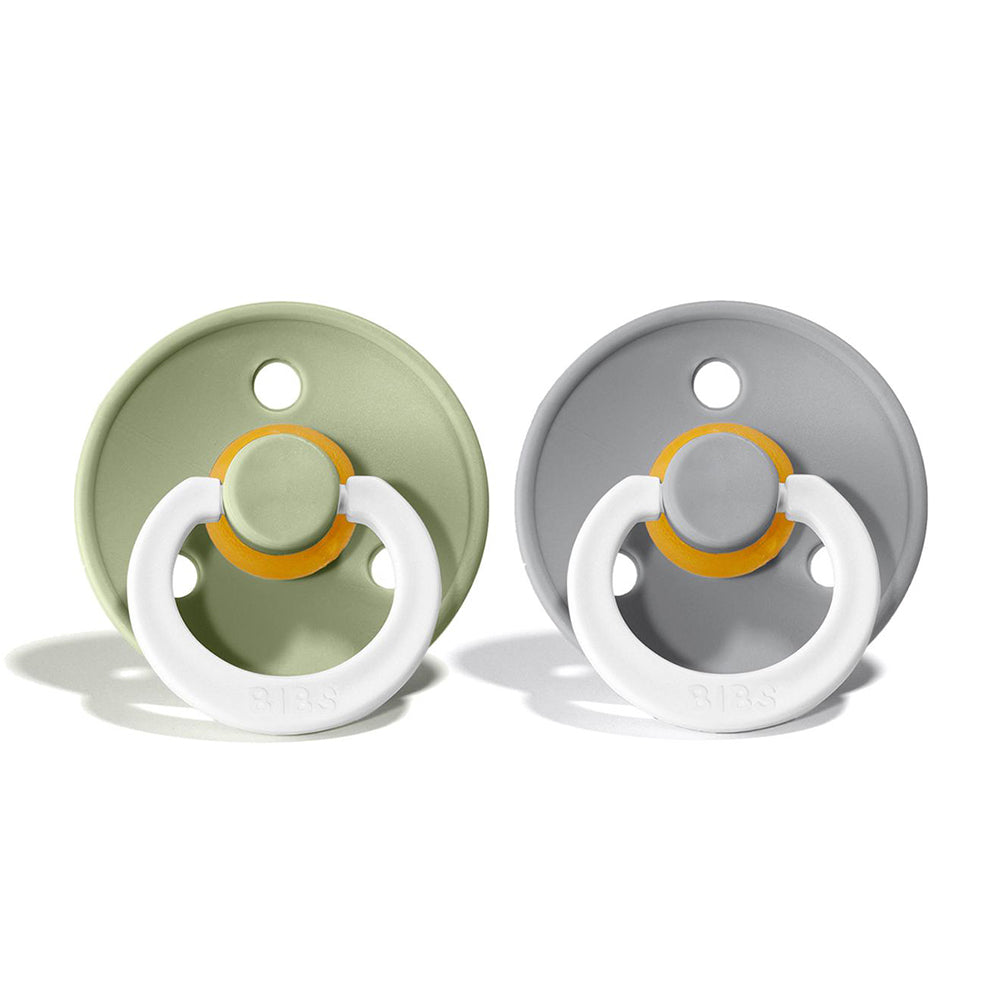 BIBS Natural Rubber Pacifier 2 Pack Size 1