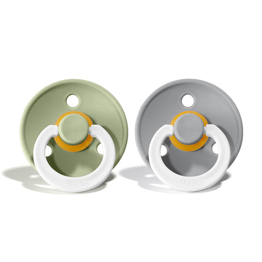 BIBS Natural Rubber Pacifier 2 Pack Size 1