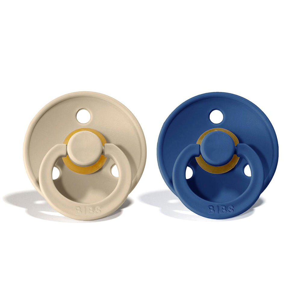 BIBS Natural Rubber Pacifier 2 Pack Size 1