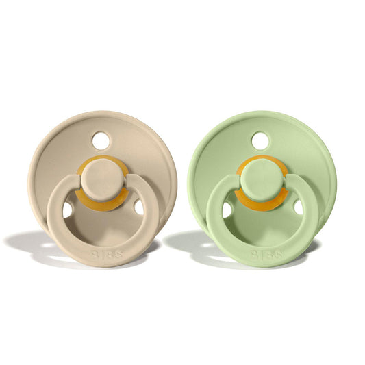 BIBS Natural Rubber Pacifier 2 Pack Size 1